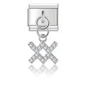 Charm pendentif Zodiaque Verseau Argenté et Cristaux — photo du produit