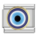 Charm Œil Bleu et Cercles Dorés — photo du produit