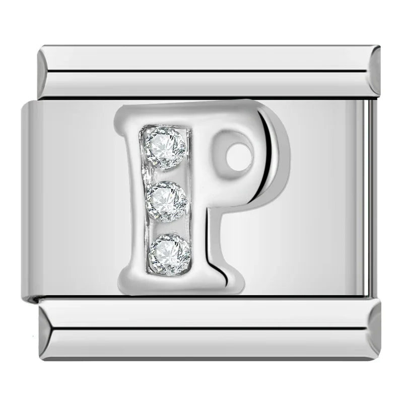 Silver Letter Charm Collection Vol. 2 — 9mm Italian Bracelet