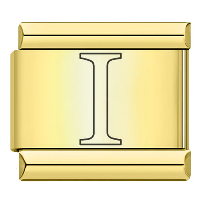 Gold Letter Charm Collection Vol. 2 — 9mm Italian Bracelet