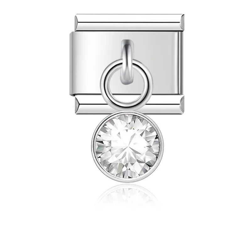 Birthstone Month Charm Collection — 9mm Italian Bracelet