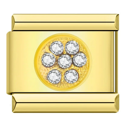 Rainbow Crown CZ Charm Collection — 9mm Italian Bracelet