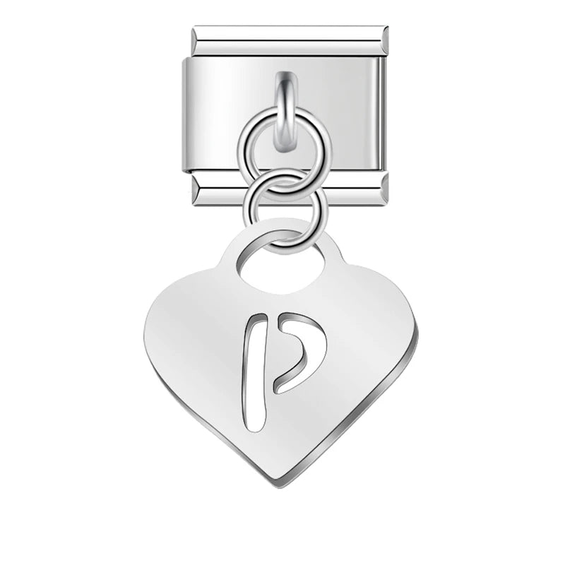 Pastel Letter Charm Collection — 9mm Italian Bracelet