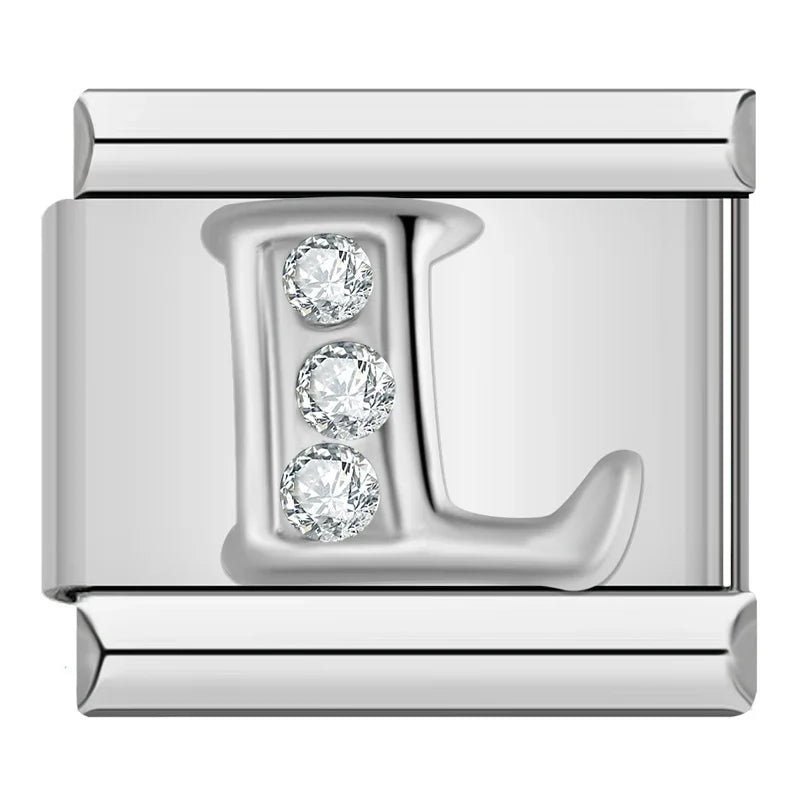 Silver Letter Charm Collection Vol. 2 — 9mm Italian Bracelet