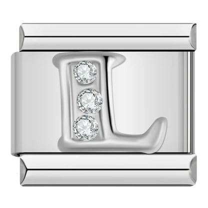 Silver Letter Charm Collection Vol. 2 — 9mm Italian Bracelet