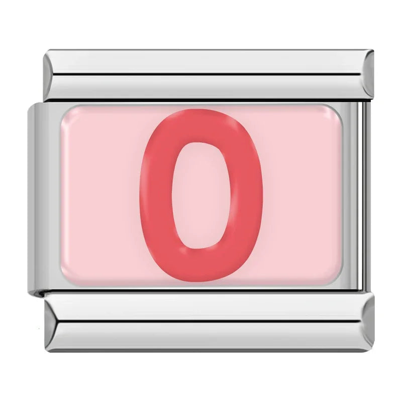 Red Colorful Letter Charm Collection — 9mm Italian Bracelet