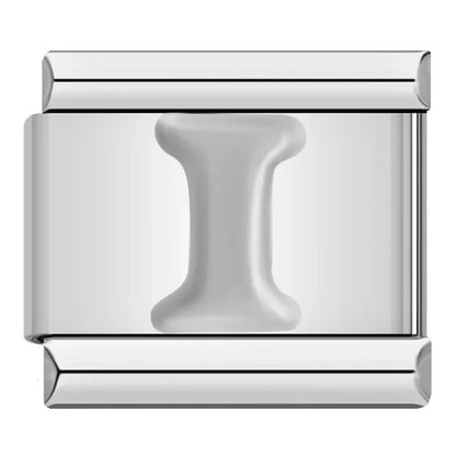Silver Letter Charm Collection — 9mm Italian Bracelet