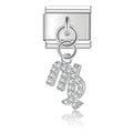 Charm pendentif Zodiaque Vierge Argenté et Cristaux — photo du produit