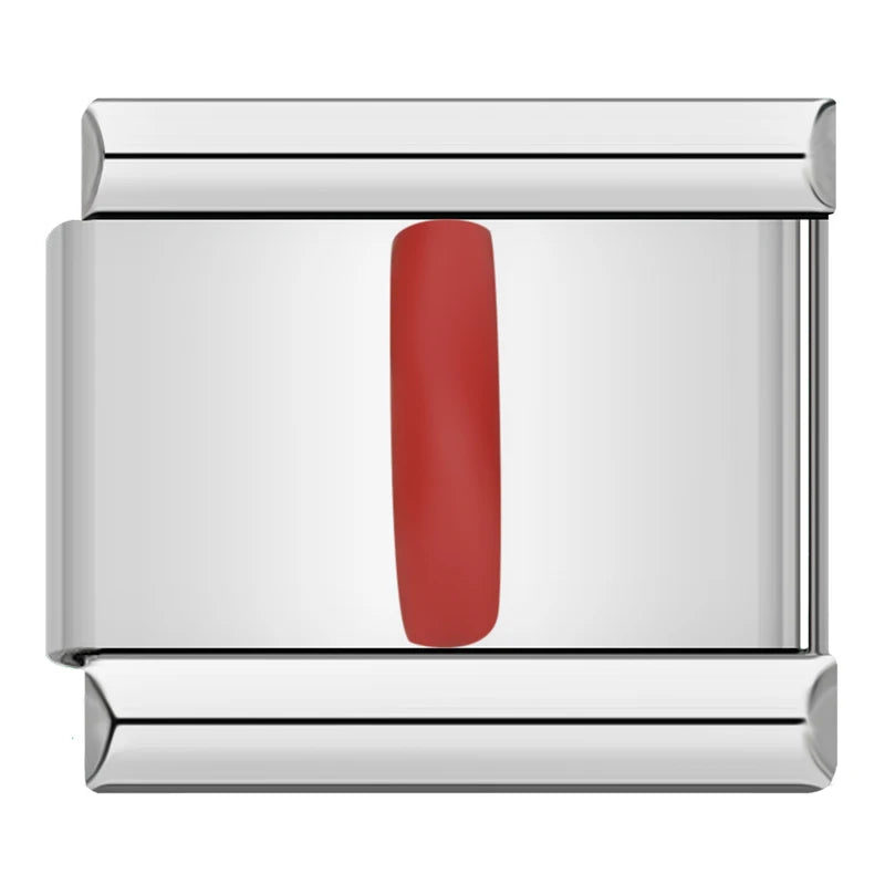 Red Letter Charm Collection — 9mm Italian Bracelet