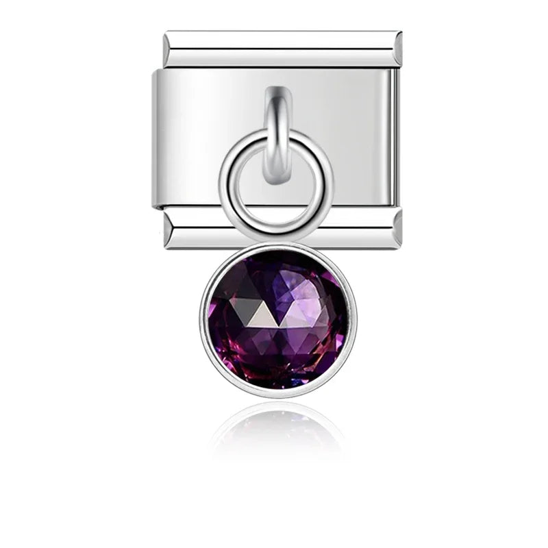 Birthstone Month Charm Collection — 9mm Italian Bracelet