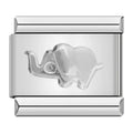 Charm Éléphant Argenté Gravé — photo du produit
