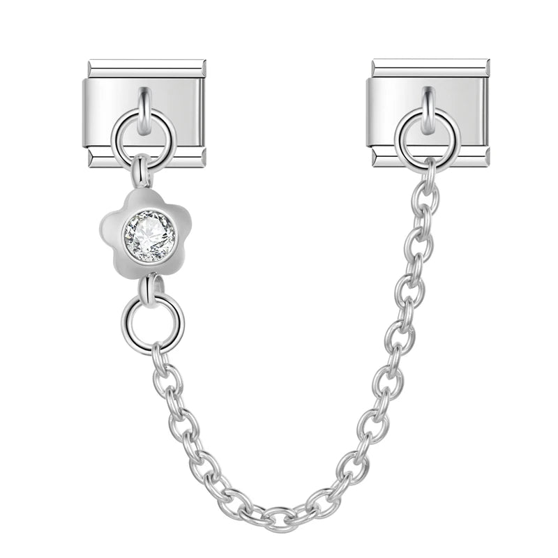 Silver & Gold Letter Charm Collection — 9mm Italian Bracelet