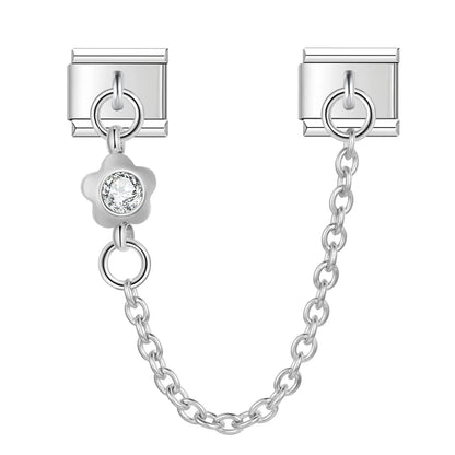 Silver & Gold Letter Charm Collection — 9mm Italian Bracelet