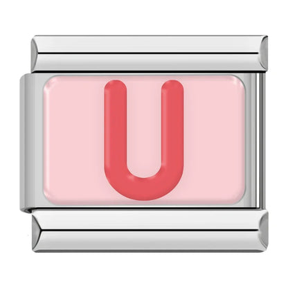 Red Colorful Letter Charm Collection — 9mm Italian Bracelet