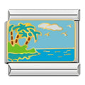 Charm Iconique Paysage Palmier et Plage — photo du produit