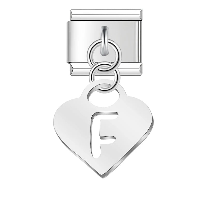 Pastel Letter Charm Collection — 9mm Italian Bracelet