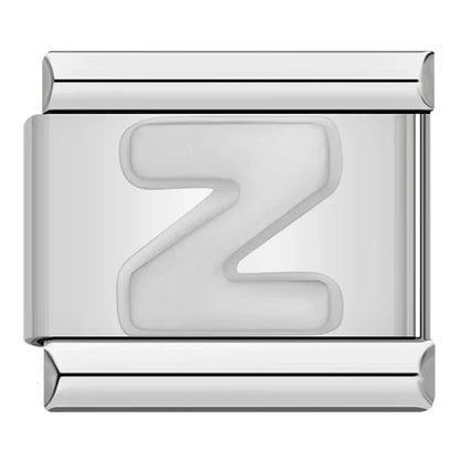 Silver Italic Letter Charm Collection — 9mm Italian Bracelet