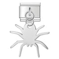 Charm pendentif Crabe Argenté Ajouré — photo du produit