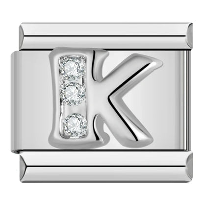 Silver Letter Charm Collection Vol. 2 — 9mm Italian Bracelet