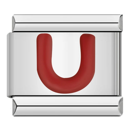 Red Letter Charm Collection — 9mm Italian Bracelet
