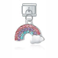 Charm pendentif Arc-en-Ciel Pavé Argenté — photo du produit
