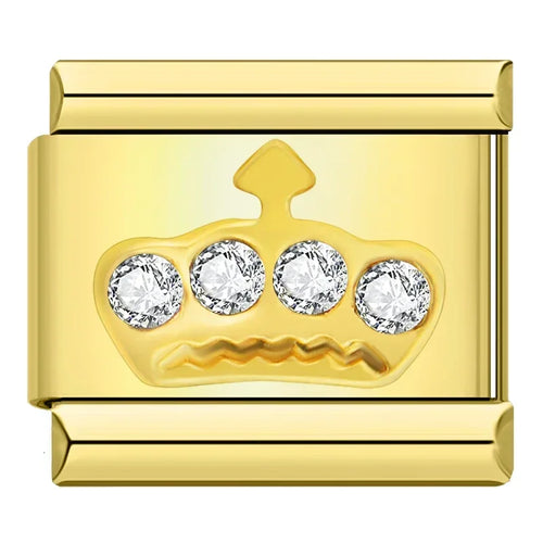 Charm Couronne CZ Arc-en-Ciel - DJ013 H
