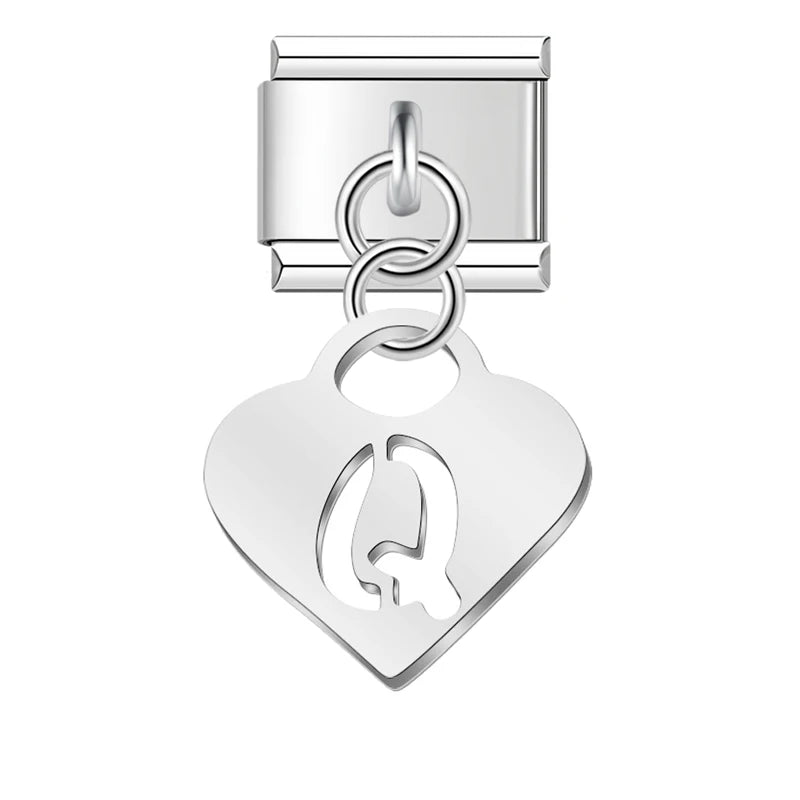 Pastel Letter Charm Collection — 9mm Italian Bracelet