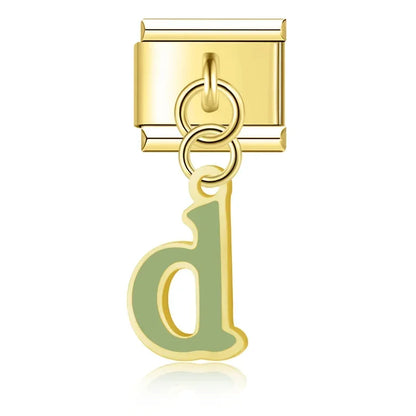 Colorful Lowercase Letter Charm Collection — 9mm Italian Bracelet