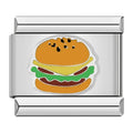 Charm Petit Hamburger Doré Argenté — photo du produit