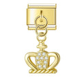 Charm pendentif Tasse Dorée Pavée — photo du produit