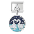 Charm pendentif Cygnes Blancs sous les Étoiles — photo du produit