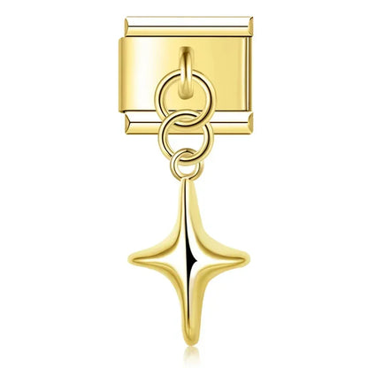 Cross Heart Crown Charm Collection — 9mm Italian Bracelet