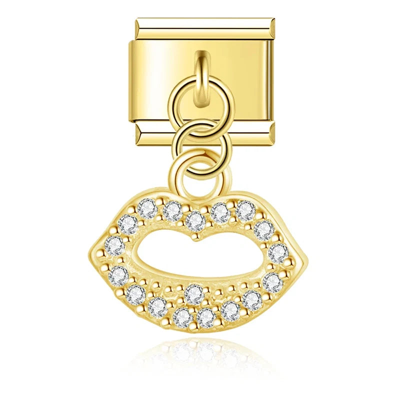 Charm Cœur et Lèvres CZ - DJ1383 NO 4