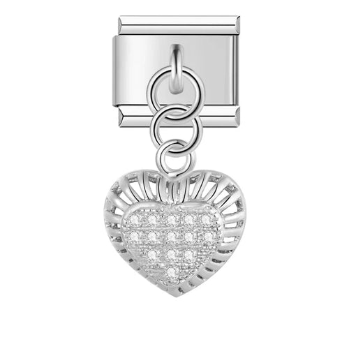 Charm Cœur CZ Romantique - L
