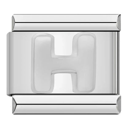 Silver Italic Letter Charm Collection — 9mm Italian Bracelet