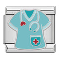 Charm Blouse Médicale Bleue — photo du produit