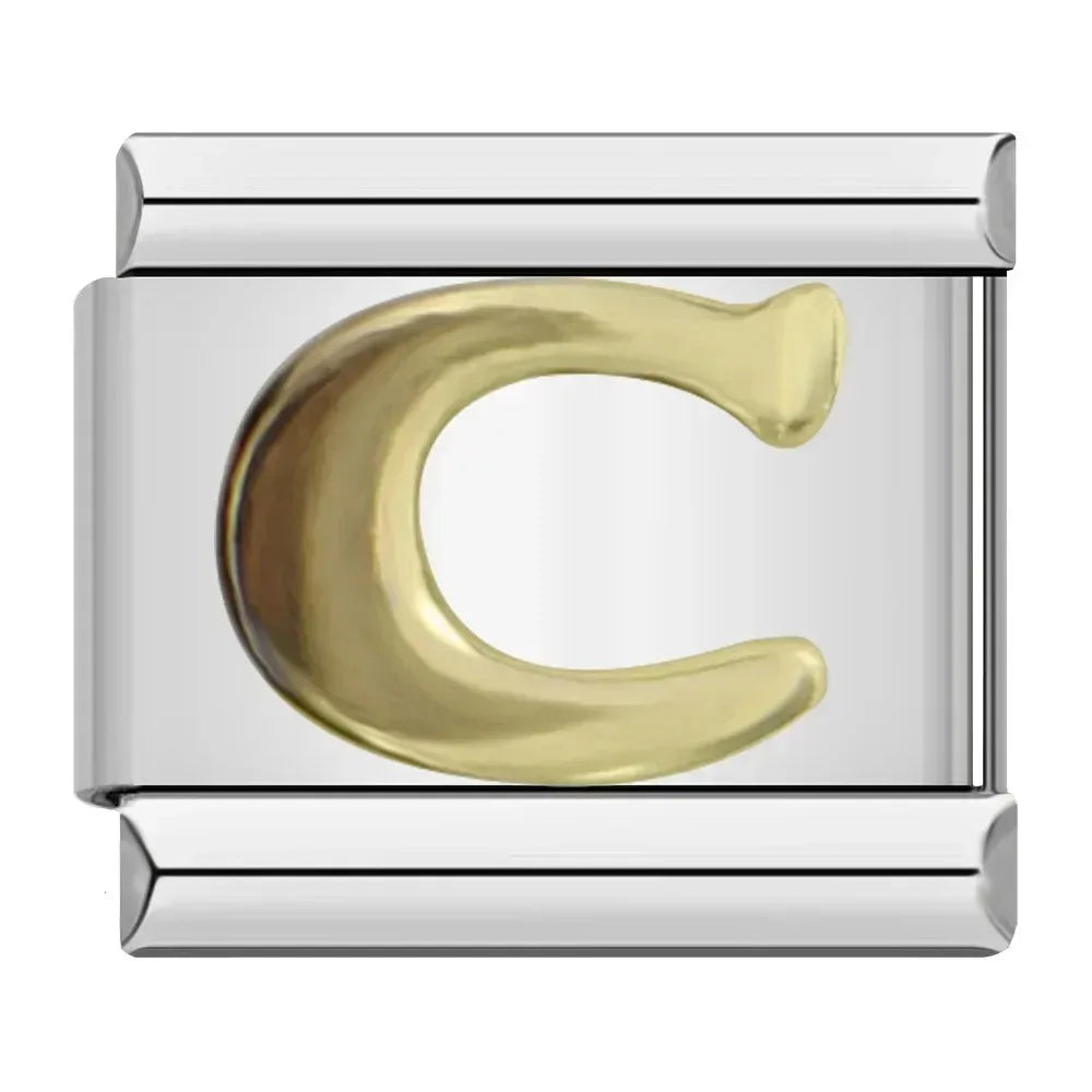 Classic Letter Charm Collection — 9mm Italian Bracelet