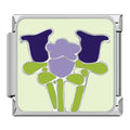 Charm Iris Violet sur Fond Ivoire — photo du produit