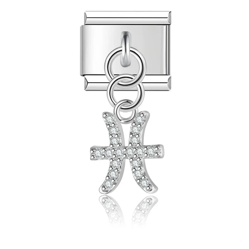 Charm Zodiaque CZ Pendant - DJ1871 Silver 8
