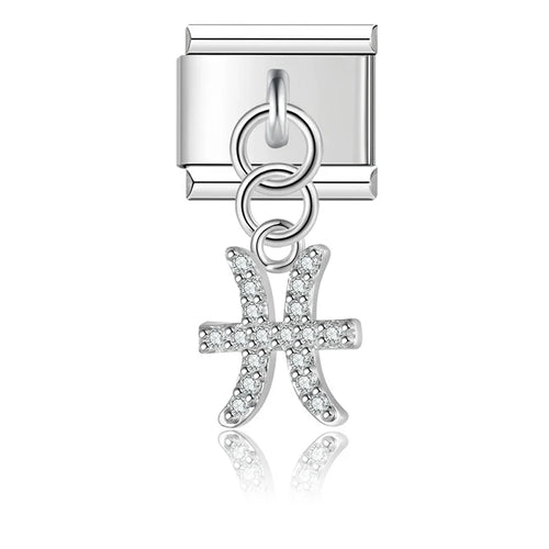 Charm Zodiaque CZ Pendant - DJ1871 Silver 8