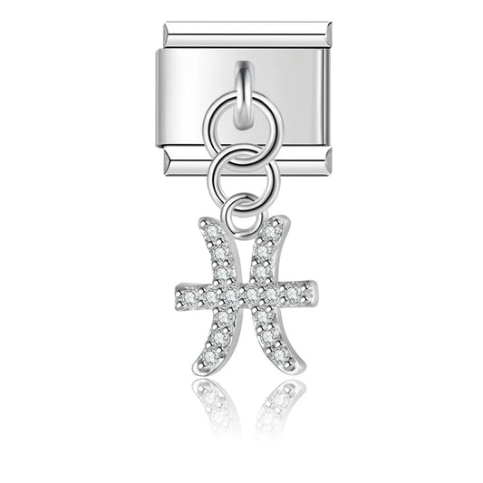 Charm Zodiaque CZ Pendant - DJ1871 Silver 8