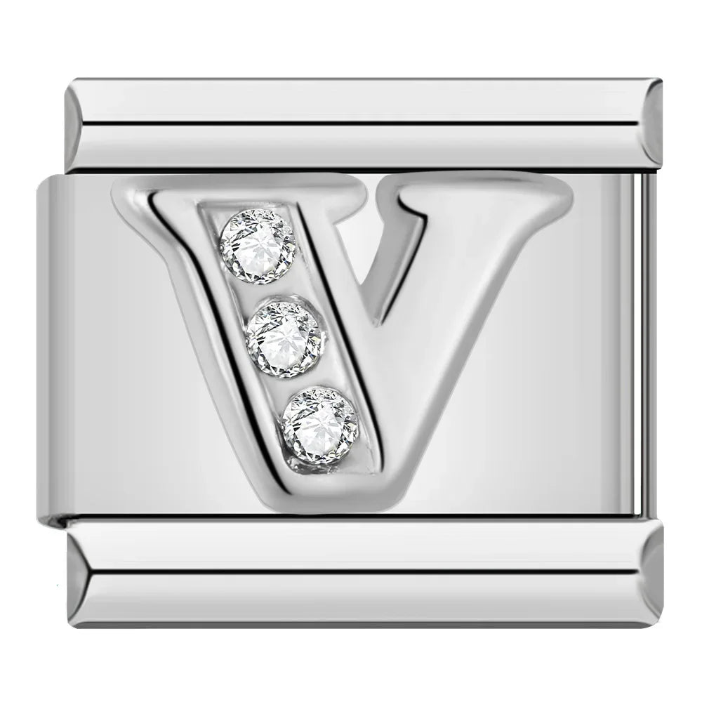 Silver Letter Charm Collection Vol. 2 — 9mm Italian Bracelet
