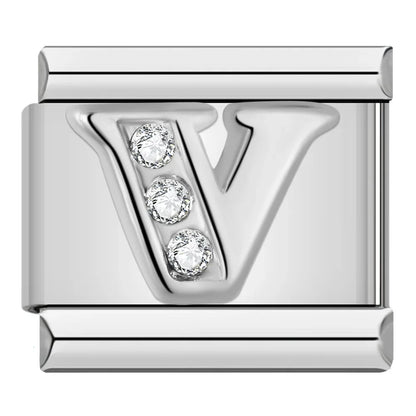 Silver Letter Charm Collection Vol. 2 — 9mm Italian Bracelet