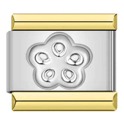 Letter Charm Collection Silver Gold — 9mm Italian Bracelet
