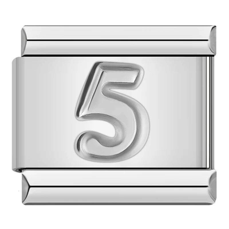 Number Charm Collection — 9mm Italian Bracelet