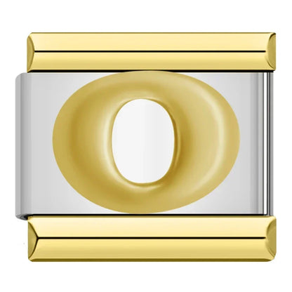 Gold Letter Charm Collection — 9mm Italian Bracelet