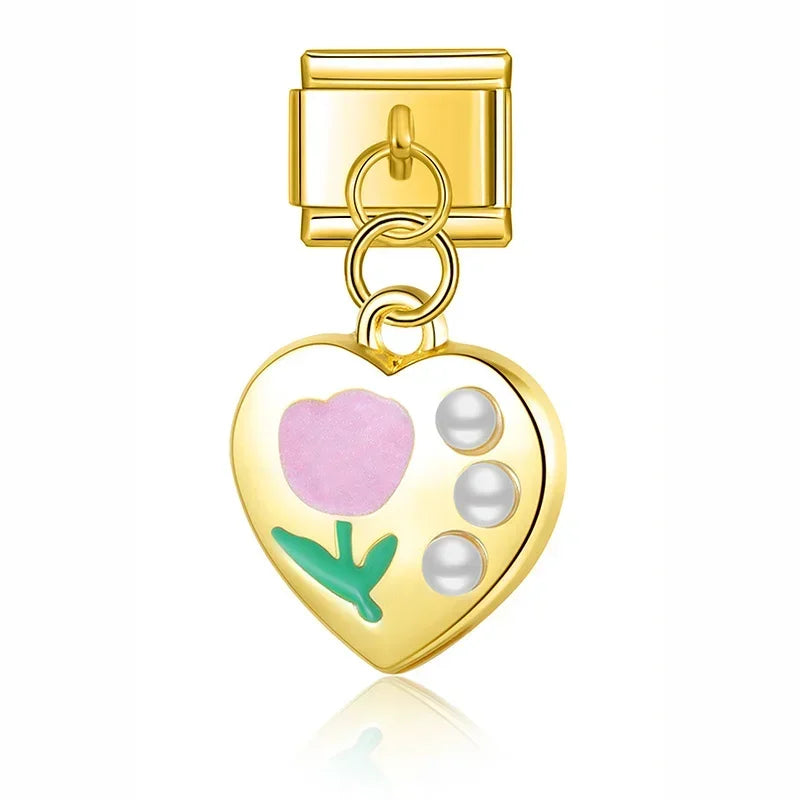 Charm Fleur, Couronne et Lune - NO 16