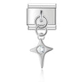 Charm pendentif Étoile Polaire Argentée et Cristal — photo du produit