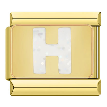 Gold Letter Charm Collection — 9mm Italian Bracelet