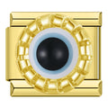 Charm Œil Bleu Foncé Cerclé Doré — photo du produit